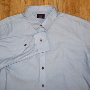 UNTUCKit Button Down Shirt Mens XL Light Blue Excellent Wrinkle Free Cotton